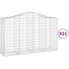 Image de vidaXL Gabions avec arc surélevé 11pcs. 200x50x120/140cm Fer galvanisé