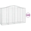 Image de vidaXL Gabions avec arc surélevé 20pcs 200x50x120/140cm Fer galvanisé