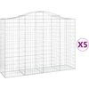Image de vidaXL Gabions avec arc surélevé 5 pcs. 200x50x140/160cm Fer galvanisé
