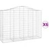 Image de vidaXL Gabions avec arc surélevé 6 pcs. 200x50x140/160cm Fer galvanisé