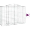 Image de vidaXL Gabions avec arc surélevé 7 pcs. 200x50x140/160cm Fer galvanisé