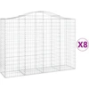 Image de vidaXL Gabions avec arc surélevé 8 pcs. 200x50x140/160cm Fer galvanisé