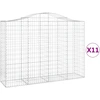 Image de vidaXL Gabions avec arc surélevé 11pcs. 200x50x140/160cm Fer galvanisé