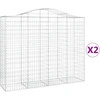 Image de vidaXL Gabions avec arc surélevé 2 pcs. 200x50x160/180cm Fer galvanisé
