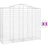 Image de vidaXL Gabions avec arc surélevé 3 pcs. 200x50x160/180cm Fer galvanisé