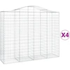 Image de vidaXL Gabions avec arc surélevé 4 pcs. 200x50x160/180cm Fer galvanisé