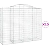 Image de vidaXL Gabions avec arc surélevé 10pcs 200x50x160/180cm Fer galvanisé