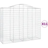 Image de vidaXL Gabions avec arc surélevé 11pcs. 200x50x160/180cm Fer galvanisé