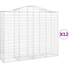 Image de vidaXL Gabions avec arc surélevé 12pcs 200x50x160/180cm Fer galvanisé
