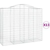 Image de vidaXL Gabions avec arc surélevé 13pcs 200x50x160/180cm Fer galvanisé