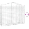 Image de vidaXL Gabions avec arc surélevé 18pcs 200x50x160/180cm Fer galvanisé