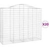 Image de vidaXL Gabions avec arc surélevé 20pcs 200x50x160/180cm Fer galvanisé