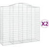 Image de vidaXL Gabions avec arc surélevé 2 pcs. 200x50x180/200cm Fer galvanisé