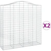 Image de vidaXL Gabions avec arc surélevé 2 pcs. 200x50x200/220cm Fer galvanisé