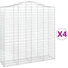 Image de vidaXL Gabions avec arc surélevé 4 pcs. 200x50x200/220cm Fer galvanisé