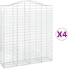 Image de vidaXL Gabions avec arc surélevé 4 pcs. 200x50x220/240cm Fer galvanisé
