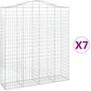 Image de vidaXL Gabions avec arc surélevé 7 pcs. 200x50x220/240cm Fer galvanisé
