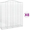 Image de vidaXL Gabions avec arc surélevé 8 pcs. 200x50x220/240cm Fer galvanisé