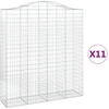 Image de vidaXL Gabions avec arc surélevé 11pcs. 200x50x220/240cm Fer galvanisé