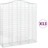Image de vidaXL Gabions avec arc surélevé 13pcs 200x50x220/240cm Fer galvanisé