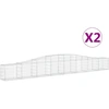 Image de vidaXL Gabions avec arc surélevé 2 pcs. 400x30x40/60 cm Fer galvanisé
