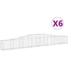 Image de vidaXL Gabions avec arc surélevé 6 pcs. 400x30x40/60 cm Fer galvanisé