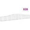 Image de vidaXL Gabions avec arc surélevé 20 pcs. 400x30x40/60 cm Fer galvanisé