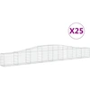 Image de vidaXL Gabions avec arc surélevé 25 pcs. 400x30x40/60 cm Fer galvanisé