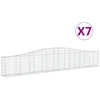 Image de vidaXL Gabions avec arc surélevé 7 pcs. 400x30x60/80 cm Fer galvanisé