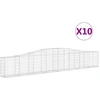 Image de vidaXL Gabions avec arc surélevé 10 pcs. 400x30x60/80 cm Fer galvanisé