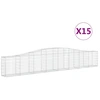 Image de vidaXL Gabions avec arc surélevé 15 pcs. 400x30x60/80 cm Fer galvanisé