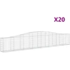 Image de vidaXL Gabions avec arc surélevé 20 pcs. 400x30x60/80 cm Fer galvanisé