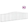 Image de vidaXL Gabions avec arc surélevé 2 pcs. 400x30x80/100cm Fer galvanisé