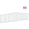Image de vidaXL Gabions avec arc surélevé 3 pcs. 400x30x80/100cm Fer galvanisé