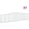 Image de vidaXL Gabions avec arc surélevé 7 pcs. 400x30x80/100cm Fer galvanisé