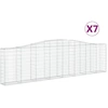 Image de vidaXL Gabions avec arc surélevé 7 pcs. 400x30x100/120cm Fer galvanisé