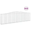 Image de vidaXL Gabions avec arc surélevé 25pcs. 400x30x100/120cm Fer galvanisé