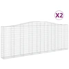 Image de vidaXL Gabions avec arc surélevé 2 pcs. 400x30x140/160cm Fer galvanisé