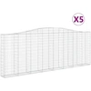 Image de vidaXL Gabions avec arc surélevé 5 pcs. 400x30x140/160cm Fer galvanisé