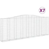 Image de vidaXL Gabions avec arc surélevé 7 pcs. 400x30x140/160cm Fer galvanisé