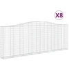Image de vidaXL Gabions avec arc surélevé 8 pcs. 400x30x140/160cm Fer galvanisé