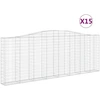 Image de vidaXL Gabions avec arc surélevé 15pcs. 400x30x140/160cm Fer galvanisé
