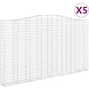 Image de vidaXL Gabions avec arc surélevé 5 pcs. 400x30x220/240cm Fer galvanisé