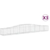 Image de vidaXL Gabions avec arc surélevé 3 pcs. 400x50x40/60cm Fer galvanisé