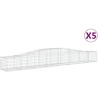 Image de vidaXL Gabions avec arc surélevé 5 pcs. 400x50x40/60cm Fer galvanisé