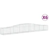 Image de vidaXL Gabions avec arc surélevé 6 pcs. 400x50x40/60cm Fer galvanisé