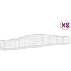 Image de vidaXL Gabions avec arc surélevé 8 pcs. 400x50x40/60cm Fer galvanisé