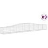 Image de vidaXL Gabions avec arc surélevé 9 pcs. 400x50x40/60cm Fer galvanisé