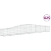 Image de vidaXL Gabions avec arc surélevé 25 pcs. 400x50x40/60cm Fer galvanisé