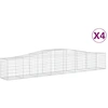 Image de vidaXL Gabions avec arc surélevé 4 pcs. 400x50x60/80cm Fer galvanisé